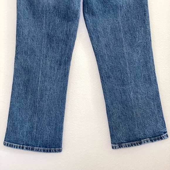 Oat New York Slim Wide Leg Crop Mid Rise Slouch Kick Boot Jean Medium Wash 26 - Picture 6 of 10